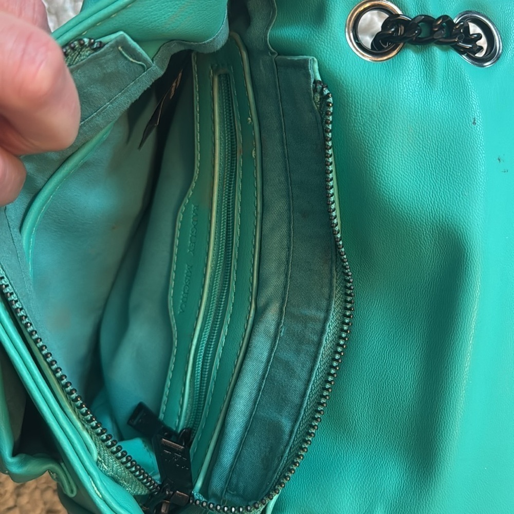 Badgley Mischka Aqua Quilted Bag - Picture 5 of 5